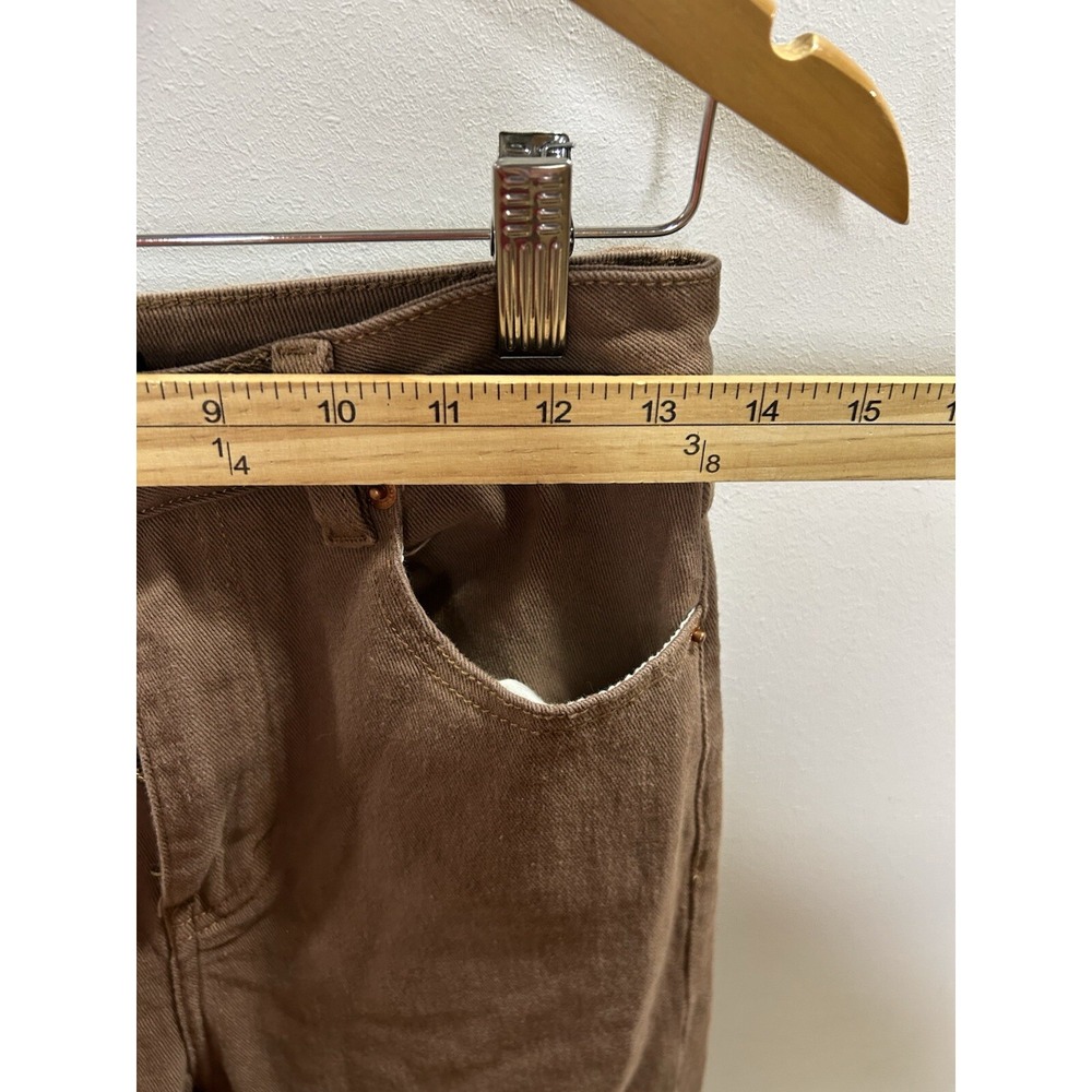 Motel Rocks Wide Leg High Rise Jean Size S Brown Color - Picture 8 of 12